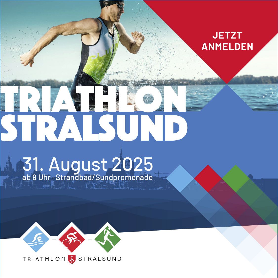 Ansicht des Werbemotivs für den Triathlon Stralsund