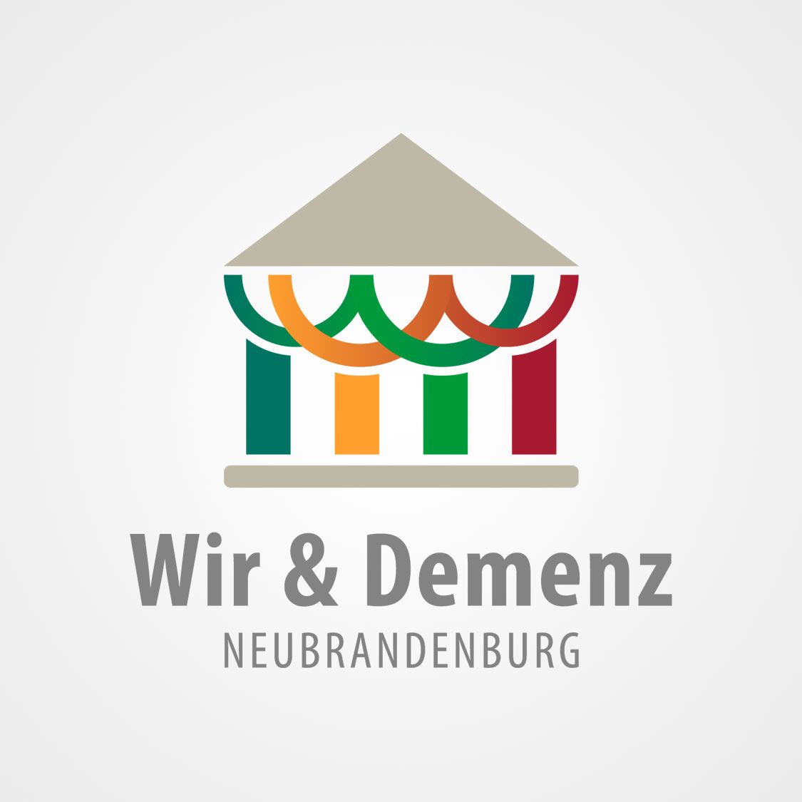 Darstellung des neuen Logos für das Netzwerk "Wir & Demenz Neubrandenburg"