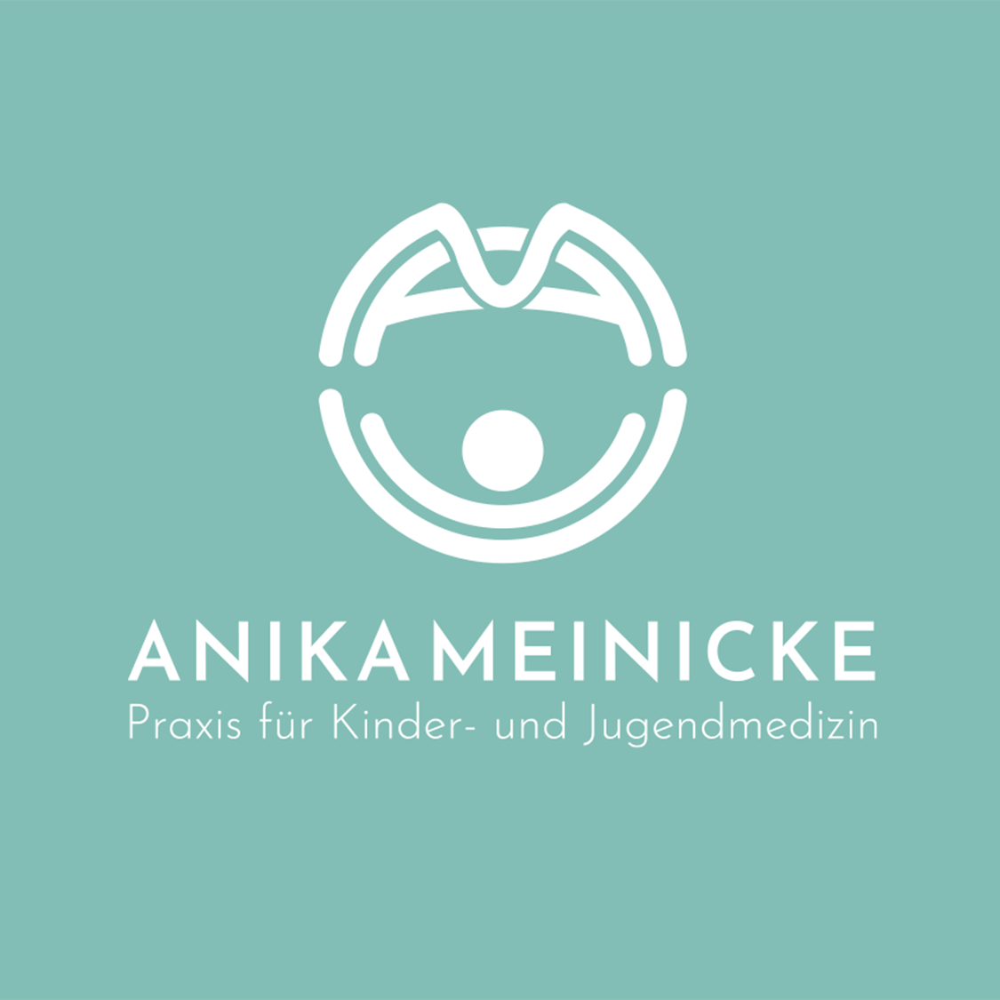 Ansicht des Praxislogo der Kinderarztpraxis Anika Meinicke in Neubrandenburg  in einer negativen Variante