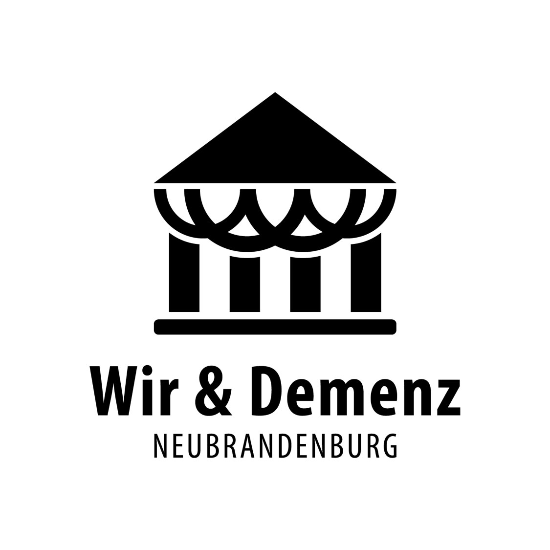 Logo Netzwerk Demenz Neubrandenburg, schwarz-weiß