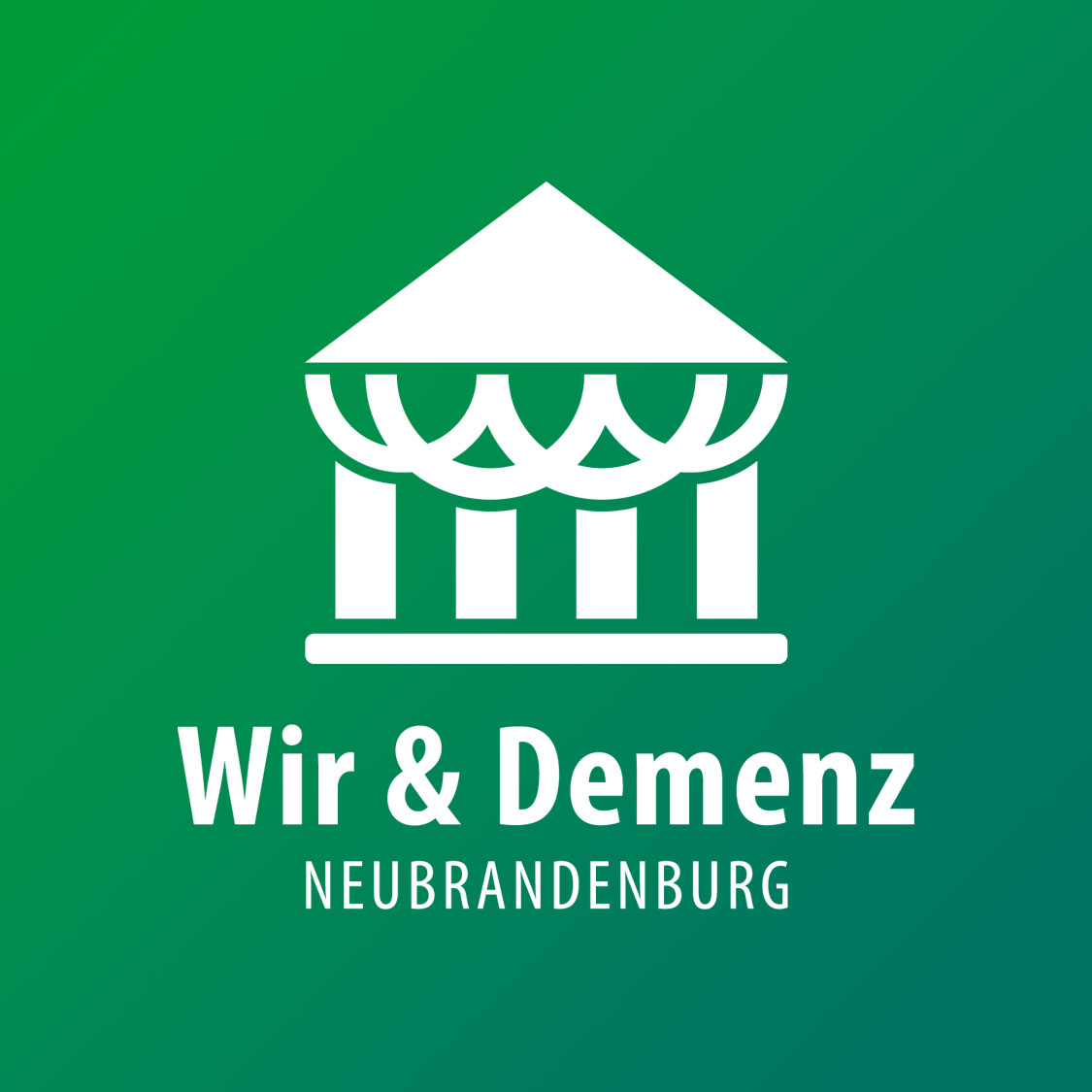 Logo Netzwerk Demenz Neubrandenburg, negativ